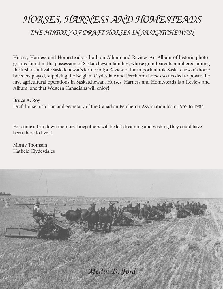 Back Cover of Horses, Harness and Homesteads